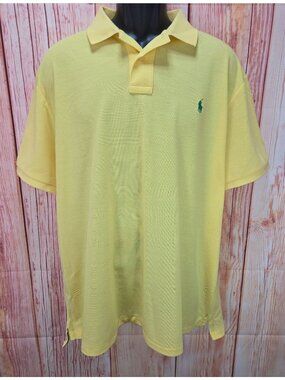 Polo Ralph Lauren Yellow Slim Fit Yellow Polo Shirt XXL